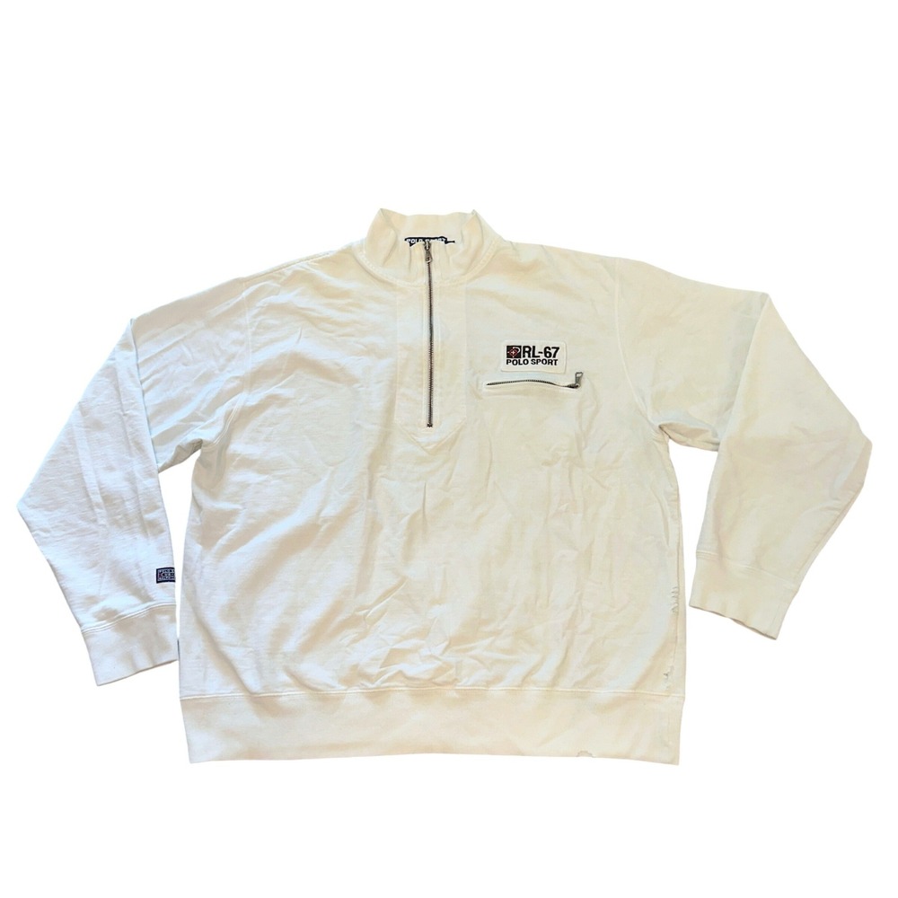 Vintage 90s Polo Sport RL-67 Quarter Zip Sweatshirt Pullover XL